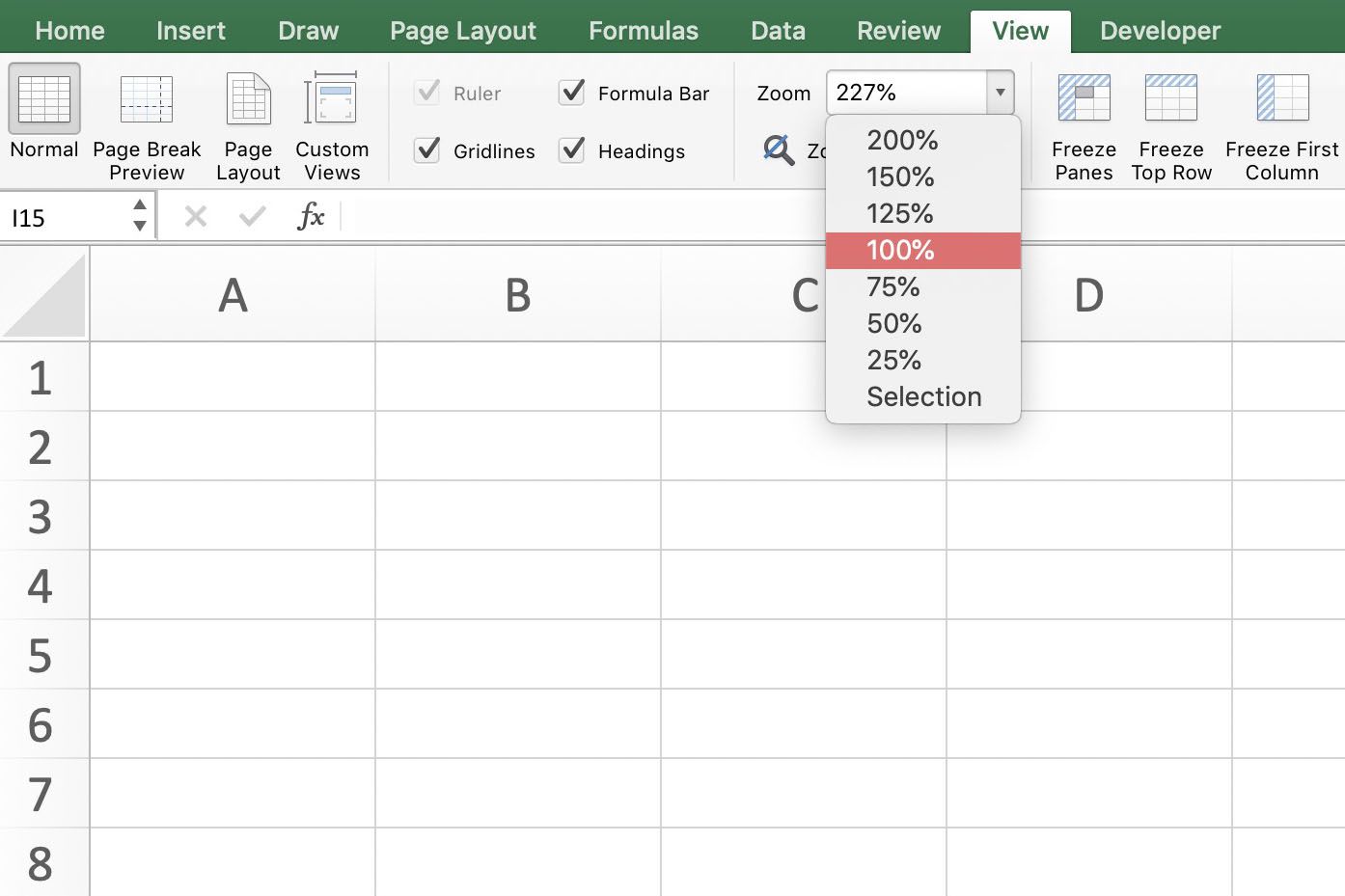 how do you apply scaling on excel for a mac